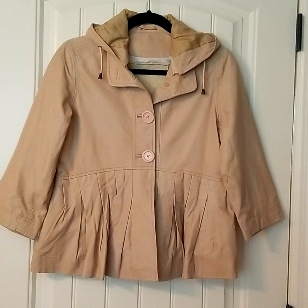 Hooded leather jacket